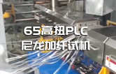 65高扭+PLC，尼龍加纖雙螺桿造粒機(jī)試機(jī)